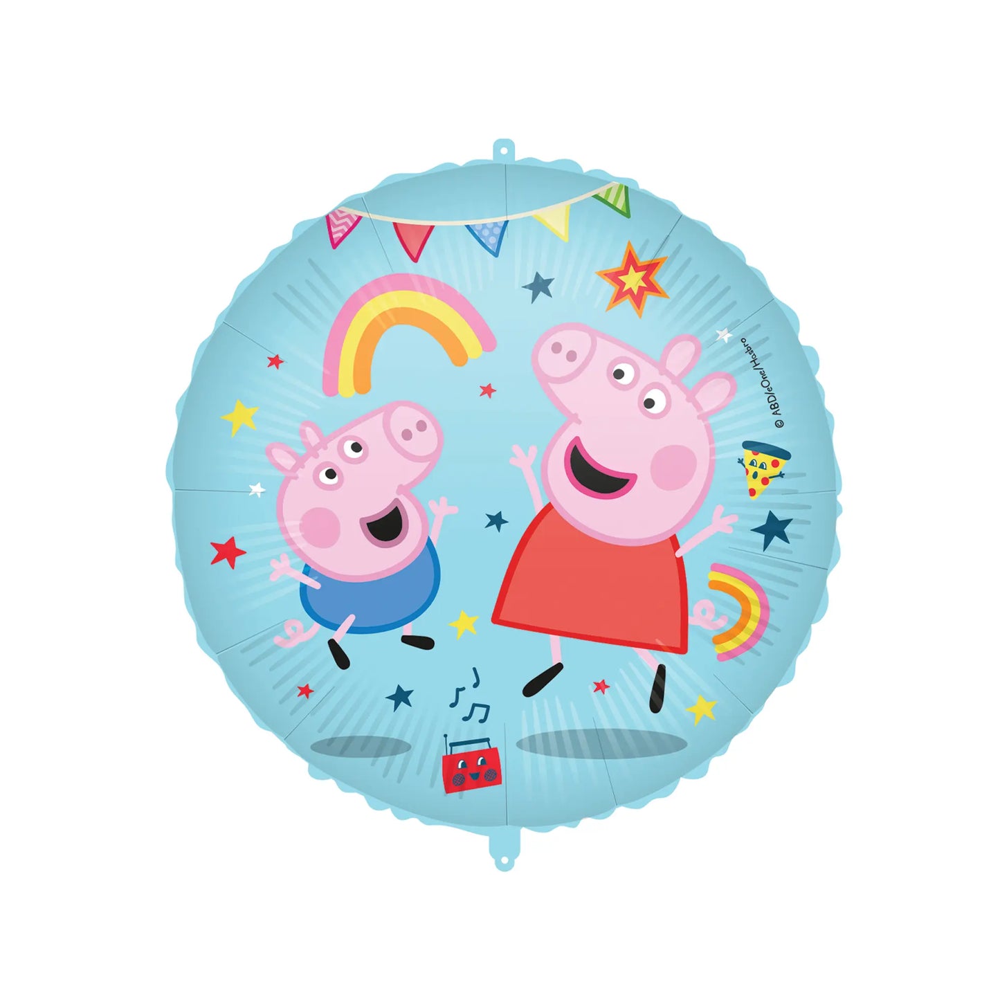 Foil Balloon Peppa Pig, Round, 18" / 46 cm