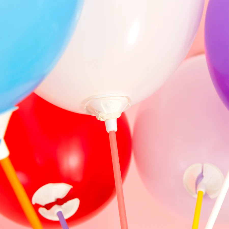 ECO Sticks for balloons with stoppers, paper, pastel, mix color, 10 pcs. PartyPal