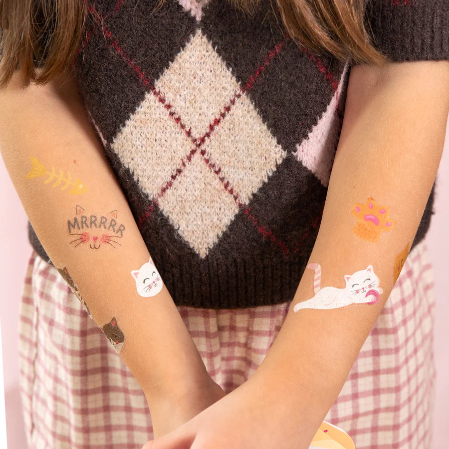 Tatuagens temporárias Gatos, conjunto de 23 peças