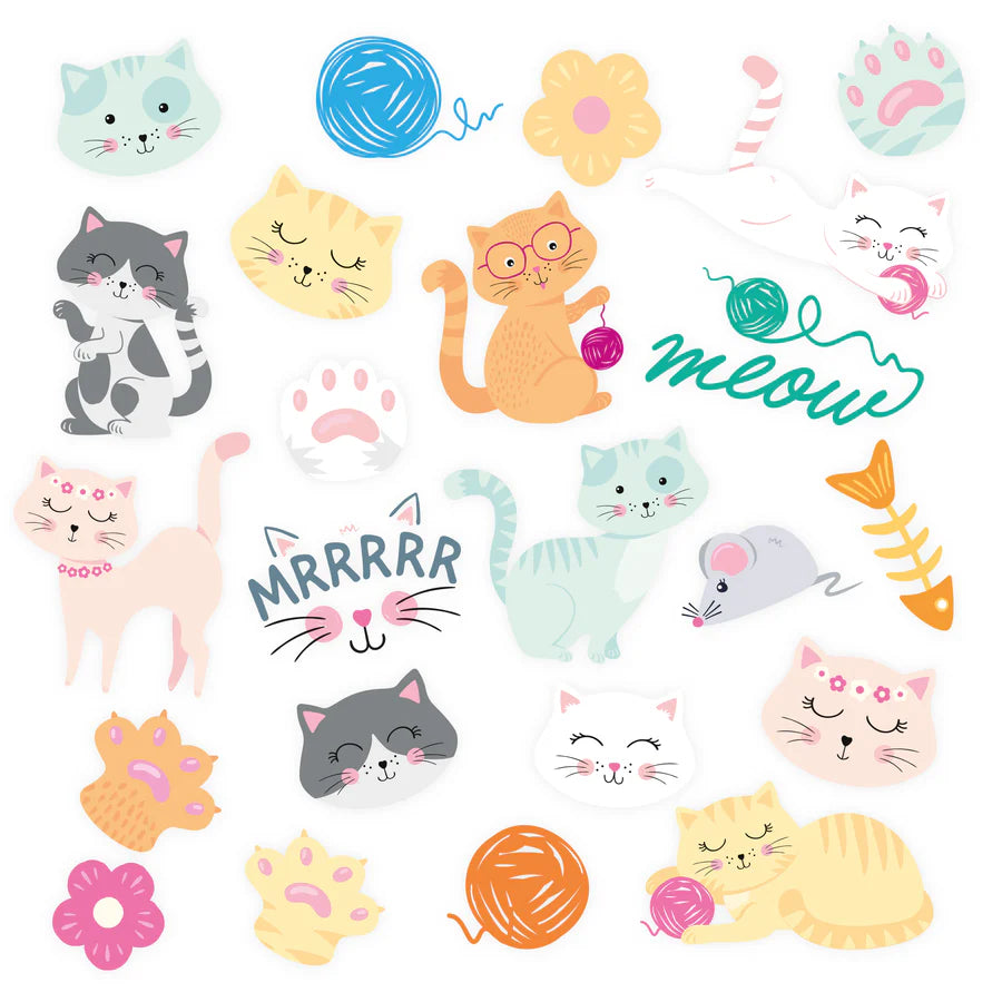 Tatuagens temporárias Gatos, conjunto de 23 peças