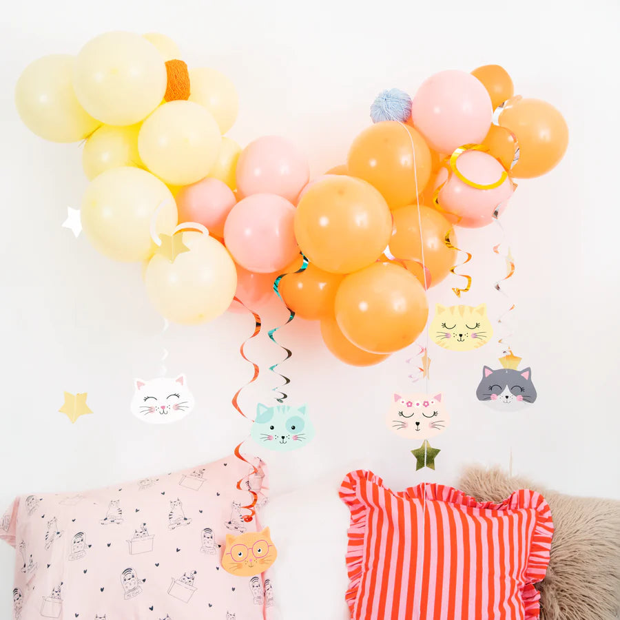 Hanging Decoration Swirls, Cats, 85 cm, 6 pcs PartyPal