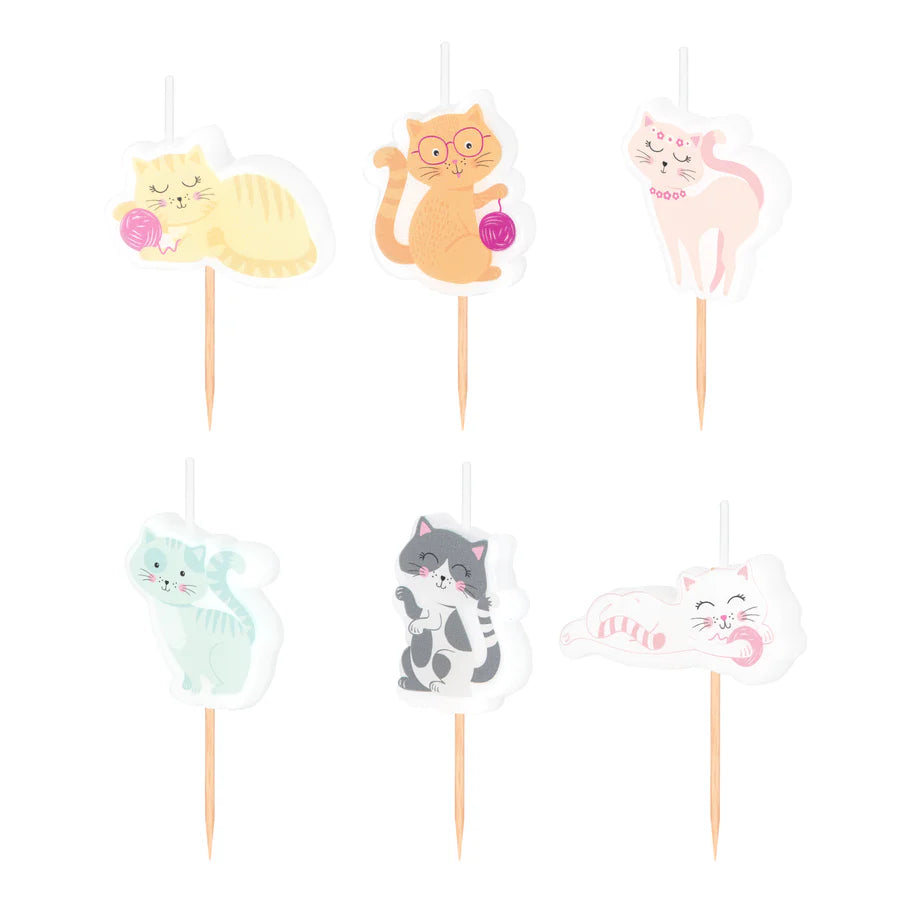 Velas, Gatos, 2-3,5 cm, 6 uds.