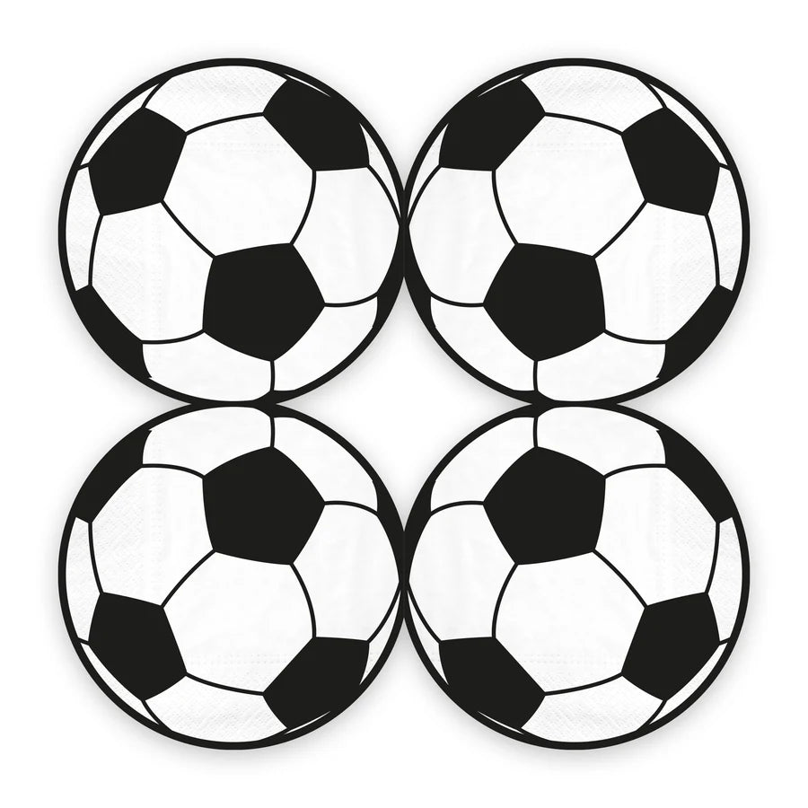 Paper napkins Football, 33x33 cm, 10 pcs PartyPal