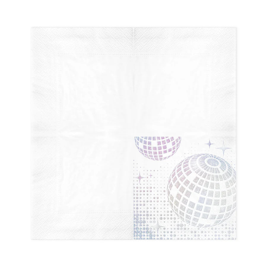 Paper Napkins Silver Disco, 33x33 cm, 10 pcs PartyPal