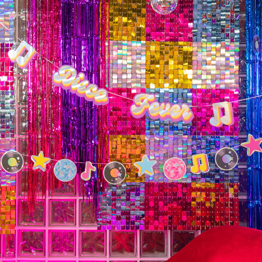 Retro Disco Paper Garland, 150x15 cm PartyPal