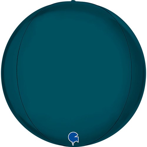 Globo de aluminio ORBZ, azul petróleo, 4D, 15" / 38 cm