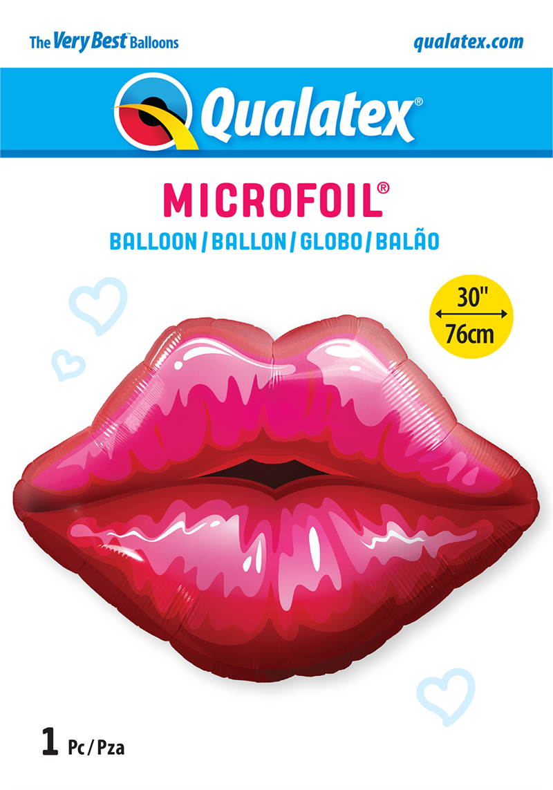 Foil Balloon Lips, 30" / 76 cm Qualatex