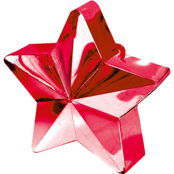 Peso para globos Estrella, rojo, 7 cm, 150 g, 1 ud.