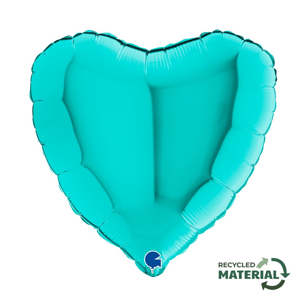 Globo de aluminio con forma de corazón, Tiffany, 18" / 46 cm