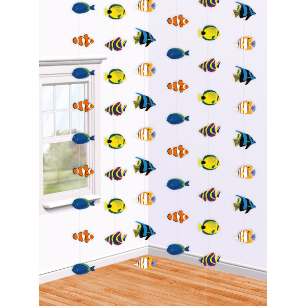 Hanging decorations Tropical Fish, 213 cm, 6 pcs