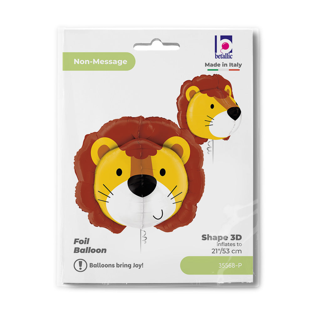 Foil Balloon Lion/Leo 3D, 21" / 55x55x46 cm Grabo