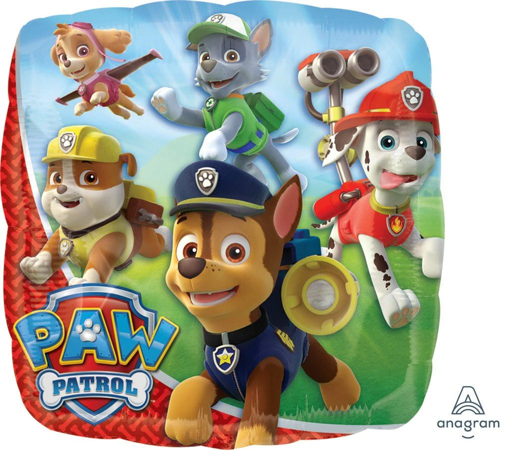 Foil Balloon Paw Patrol, Square. 18" / 46 cm