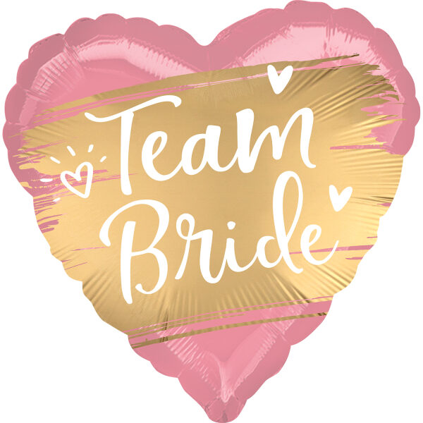 Foil Balloon Team Bride Heart, 18" / 45 cm Anagram