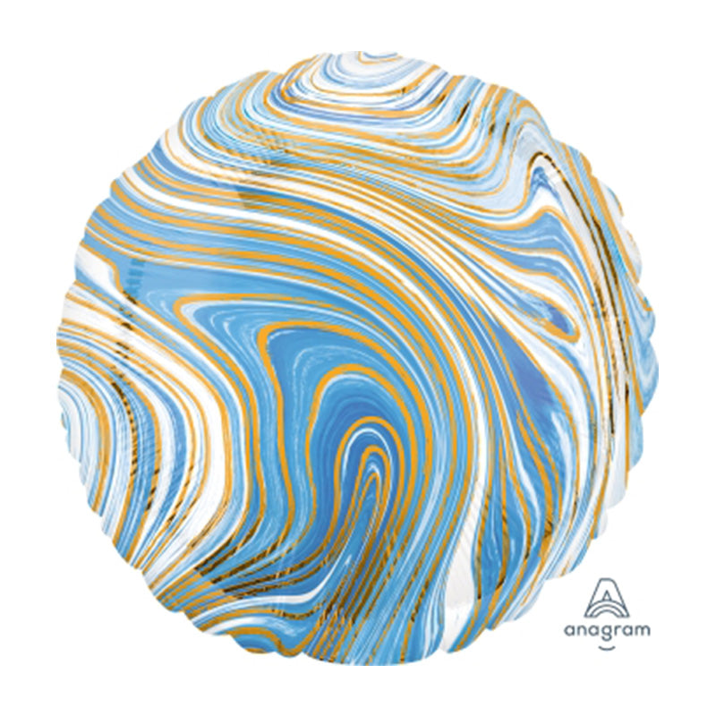 Foil Balloon Marblez Blue, 17" / 43 cm Anagram