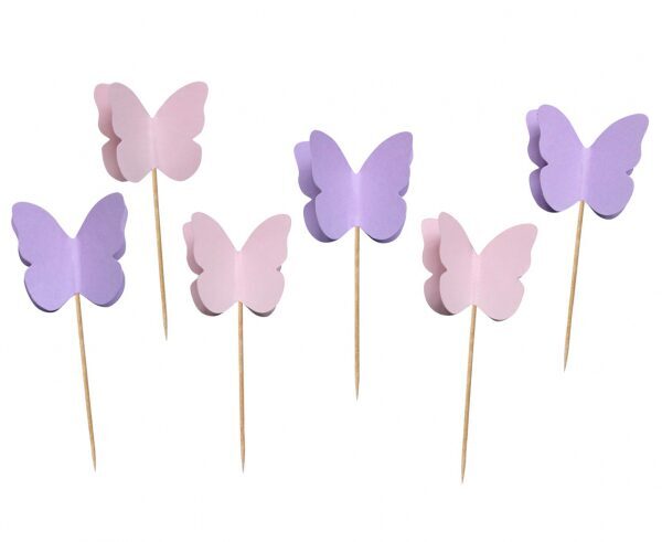 Cupcake toppers Butterfly, paper, 10 cm, 6 pcs Godan