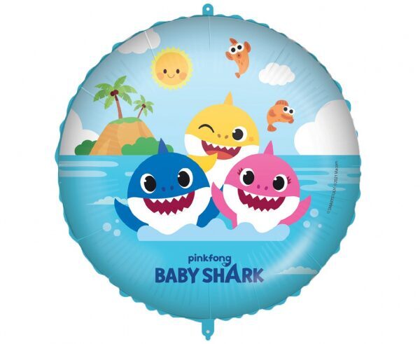 Foil Balloon Baby Shark, Round, 18" / 46 cm PROCOS