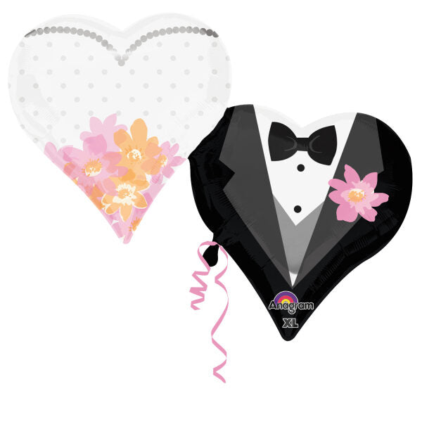Foil Balloon Bride and Groom, 30" / 76 cm Anagram