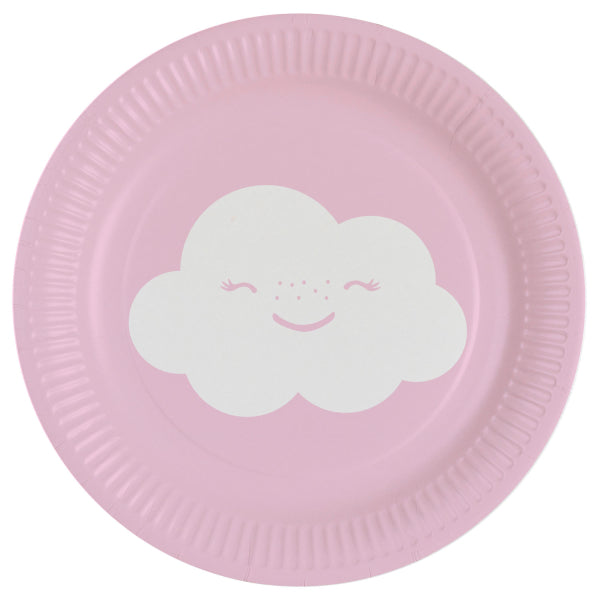 Paper plates Rainbow & Cloud, 18 cm, 8 pcs Amscan