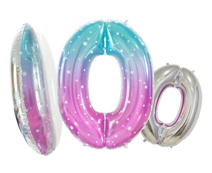 Foil Balloon Number "0", 78 cm, cosmos Godan