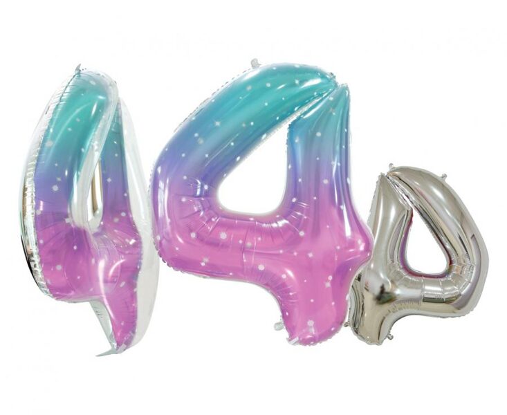 Foil Balloon Number "4", 78 cm, cosmos Godan