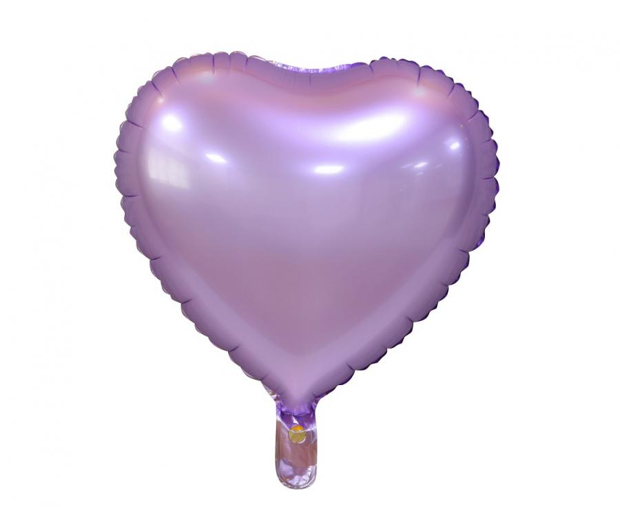 Foil Balloon Heart, Satin Lilac, 18" / 37 cm Godan