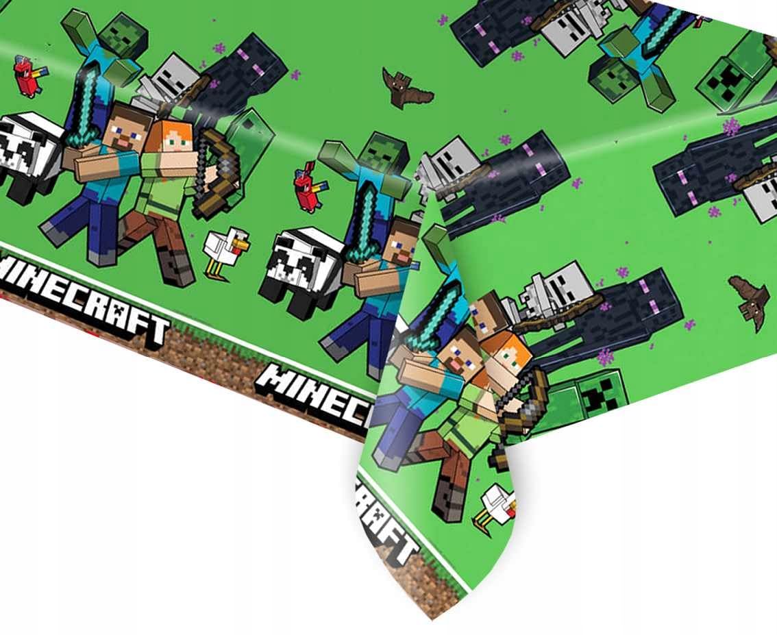 Mantel de plástico Minecraft, 120x180 cm, 1 ud