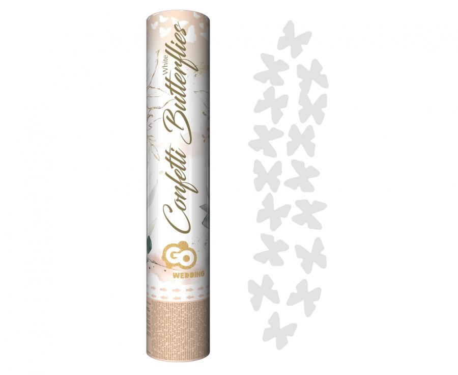 Confetti Cannon Butterfly, white, 30 cm. Godan
