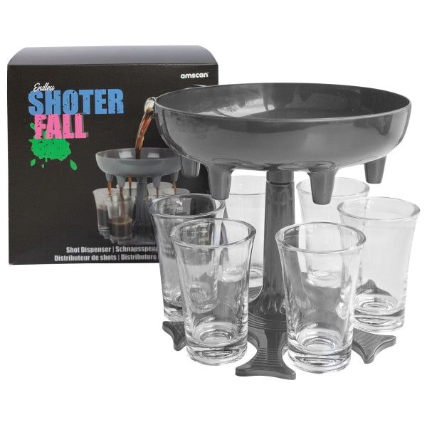 Drinking Game Shot Dispenser, 1 dispenser and 6 plastic glasses Amscan