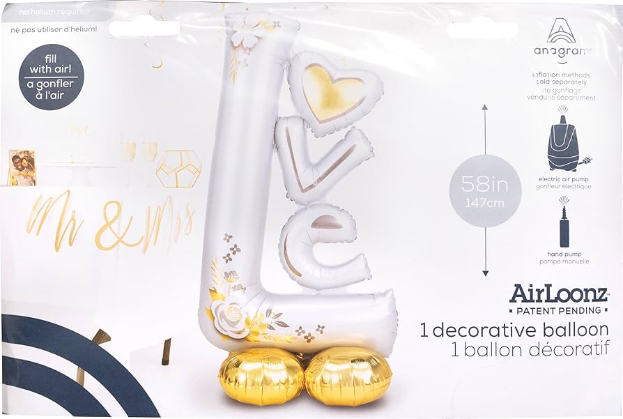 Foil balloon Love, AirLoonz, 58" / 147 cm Anagram