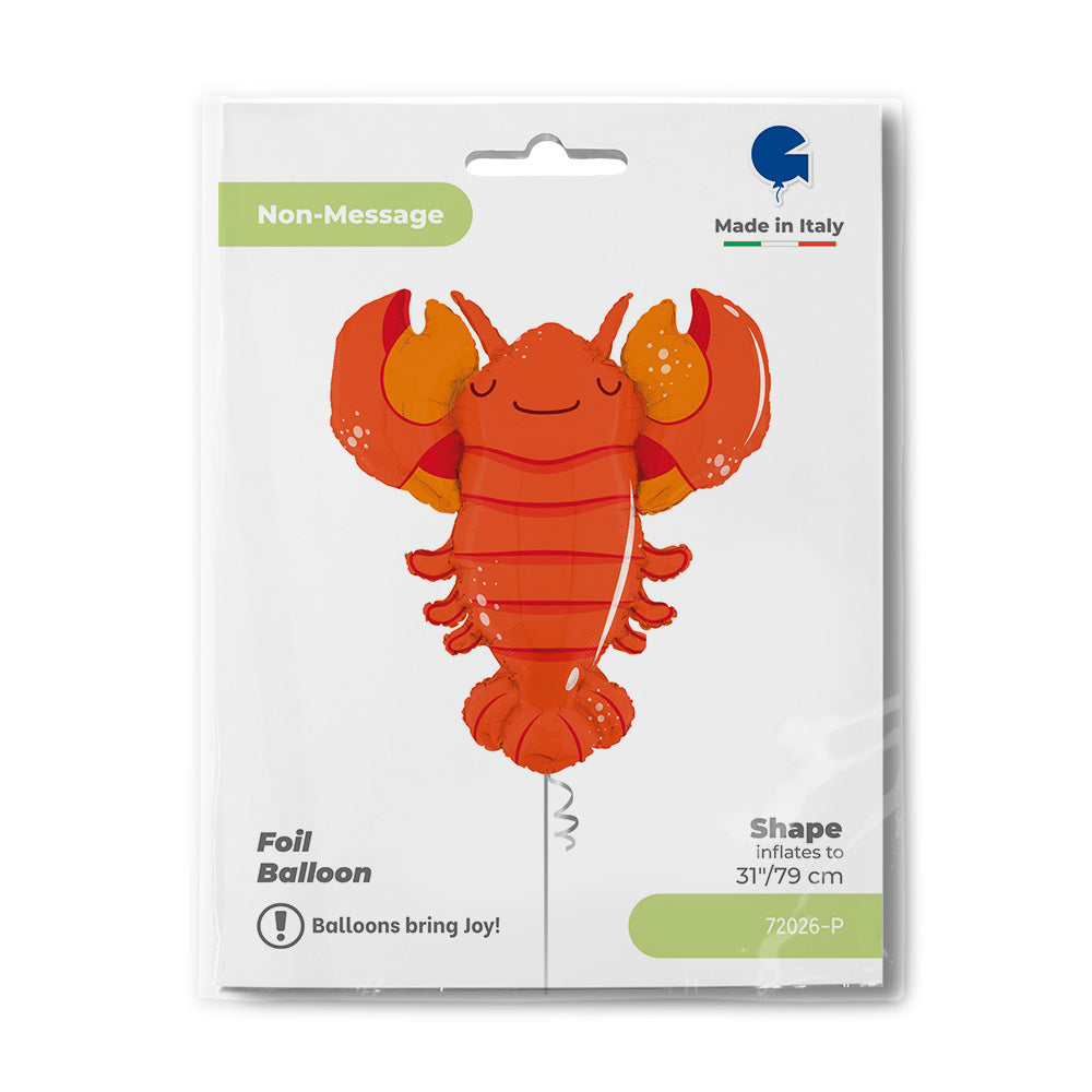 Foil Balloon Lobster, 39" / 99 cm Grabo