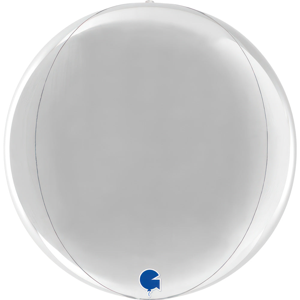 Foil Balloon ORBZ, Silver, 4D, 11" / 29 cm Grabo