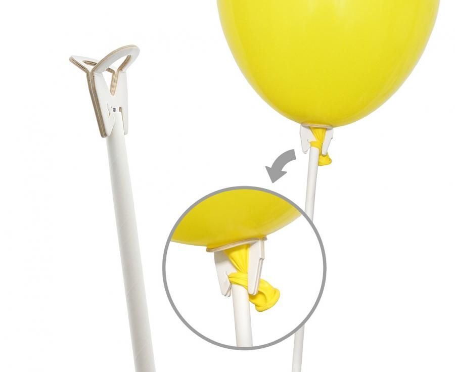Balloon cups and sticks 100 pack 35cm party balloon holders