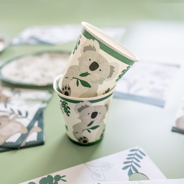 Paper cups "Koala", 250 ml, 8 pcs Unique