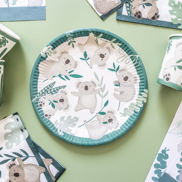 Paper plates Koala, 23 cm, 8 pcs Amscan