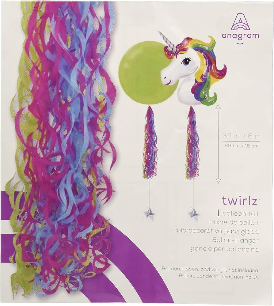 Balloon paper tassel tail, color mix, 86 cm Anagram