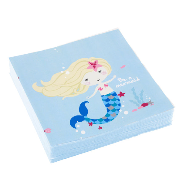 Paper napkins Be a Mermaid, 33 x 33 cm, 20 pcs Unique
