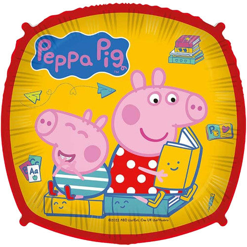 Foil Balloon Peppa Pig, Square, 17" / 43 cm