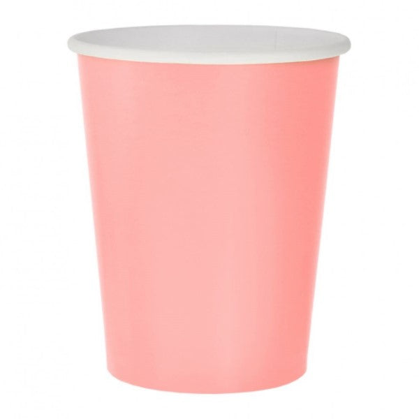 Vasos de papel, rosa claro, 270 ml, 14 uds.