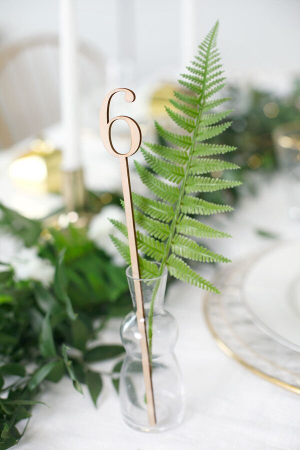 Wooden table numbers "1 to 10", 25 cm Partydeco