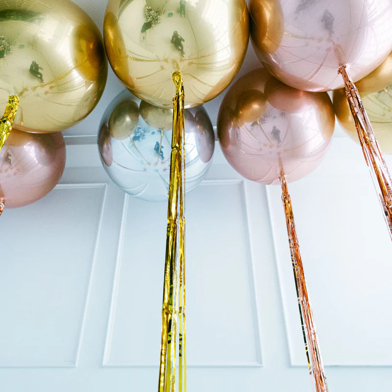 Globo de aluminio ORBZ, dorado, 4D, 15" / 38 cm