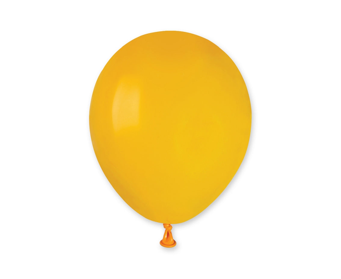 Gemar latex balloons, dark yellow/ honey, 5"/ 13 cm, 100 pcs Gemar