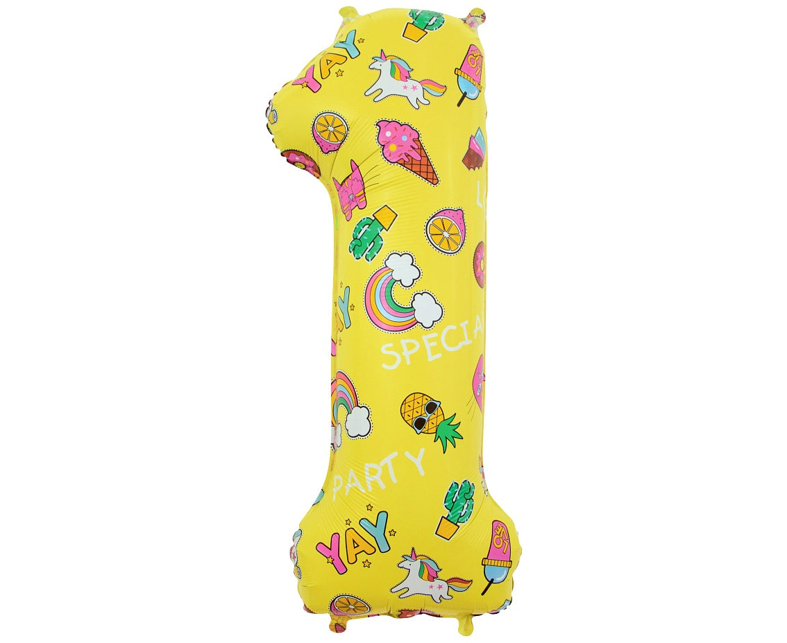 Foil Balloon Number ''1'', 78 cm, images Godan