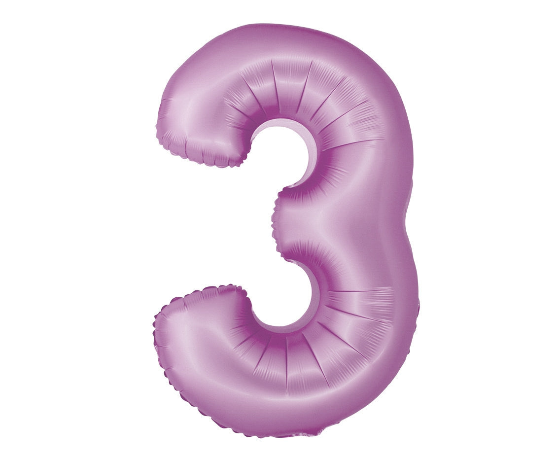 Foil Balloon Number ''3'', 76 cm, lavender Godan