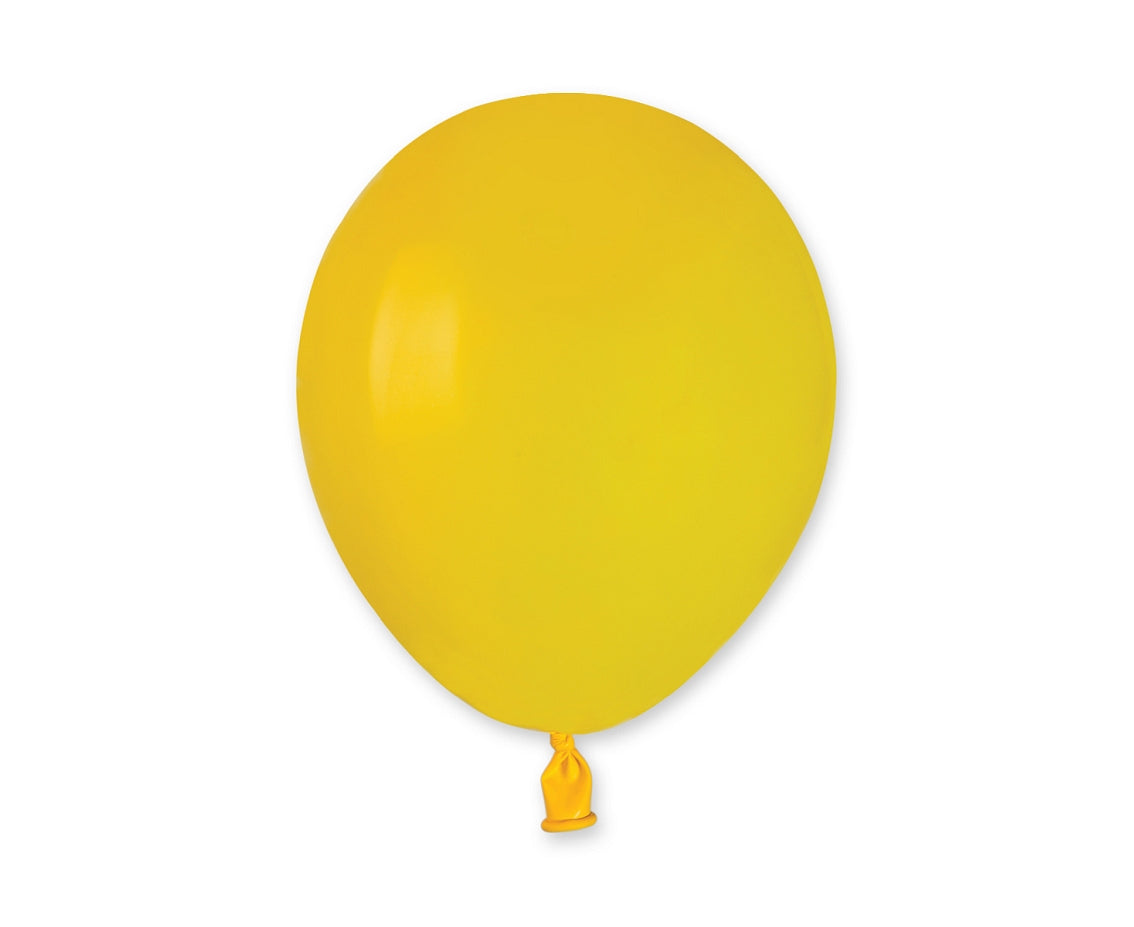 Gemar latex balloons, yellow, 5"/ 13 cm, 100 pcs Gemar