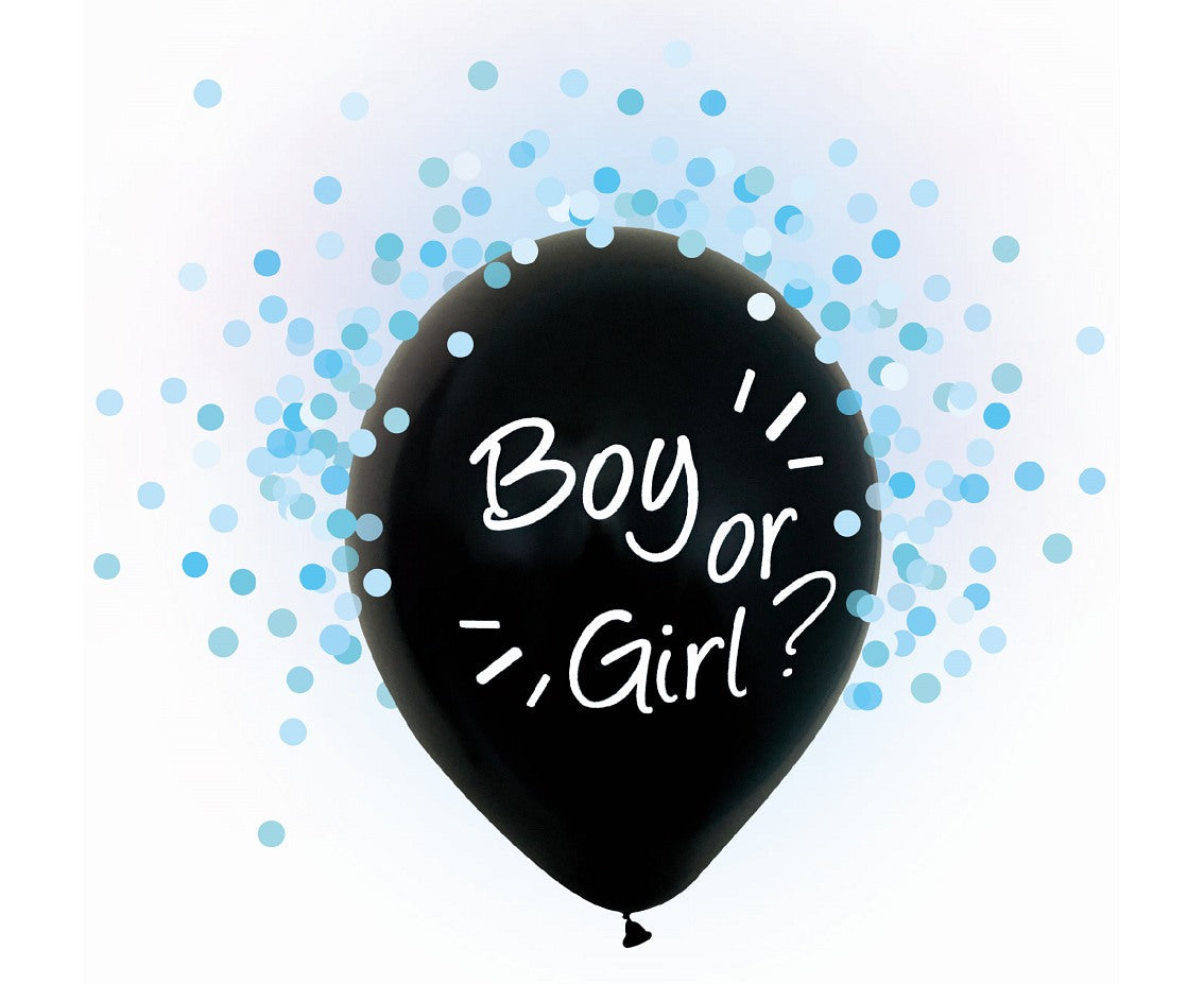 Latex balloons "Boy or Girl" for boy, 12"/ 30 cm, 4 pcs. PartyPal