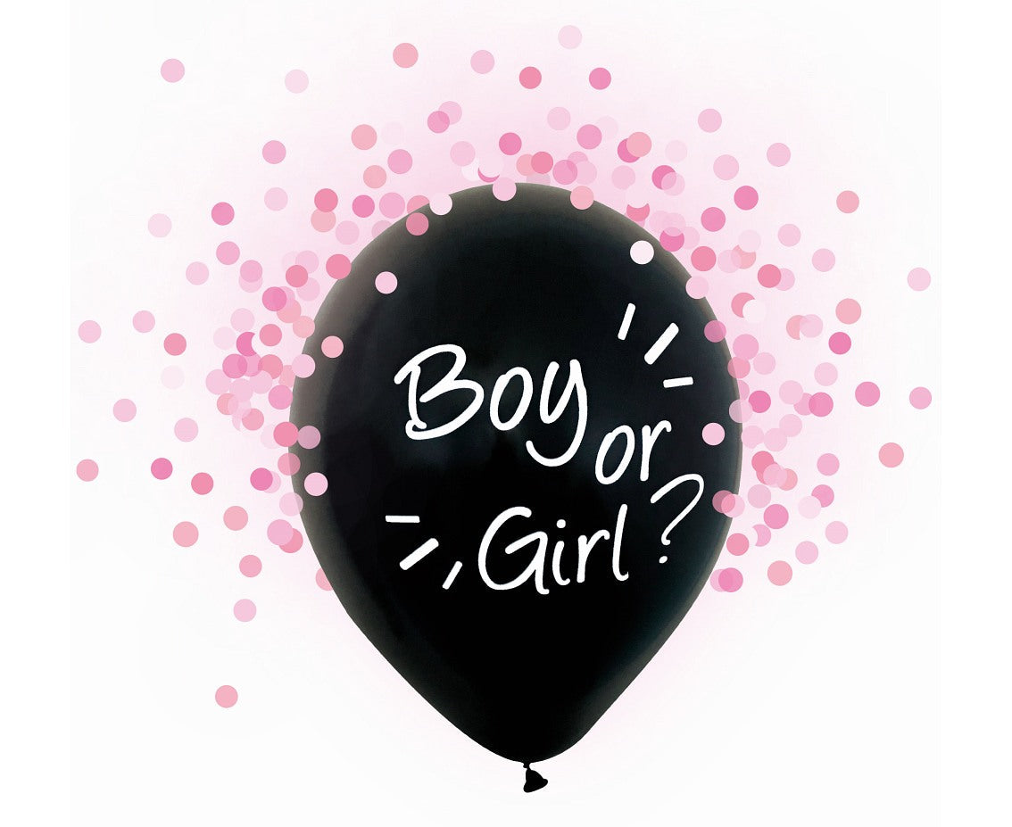 Latex balloons "Boy or Girl" for girl, 12"/ 30 cm, 4 pcs. Godan