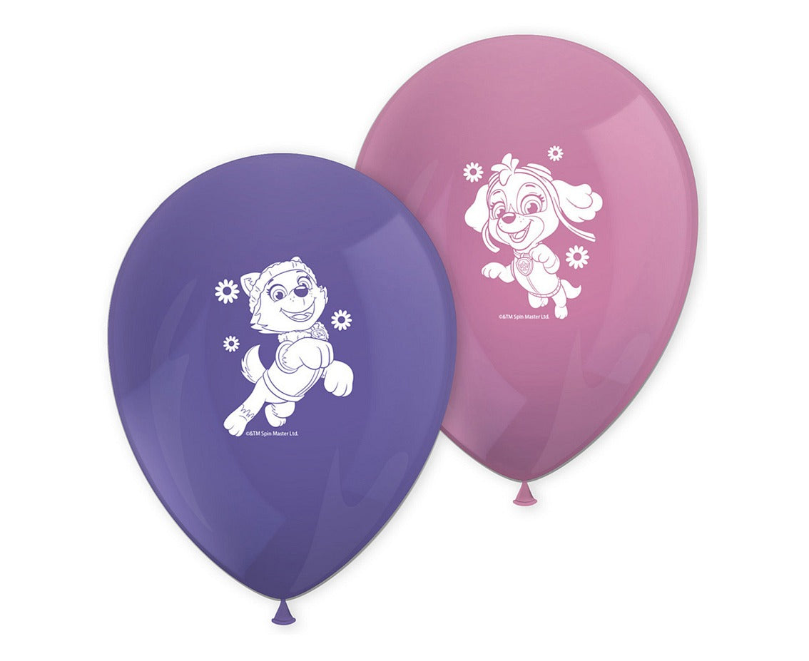 Latex balloons Paw Patrol: Skye & Everest, purple and pink, 12"/ 30 cm, 8 pcs. PROCOS