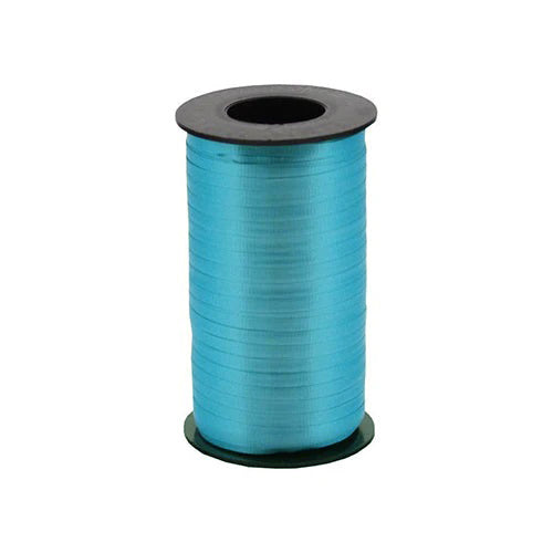 Cinta de plástico para rizar, color turquesa, 92 m