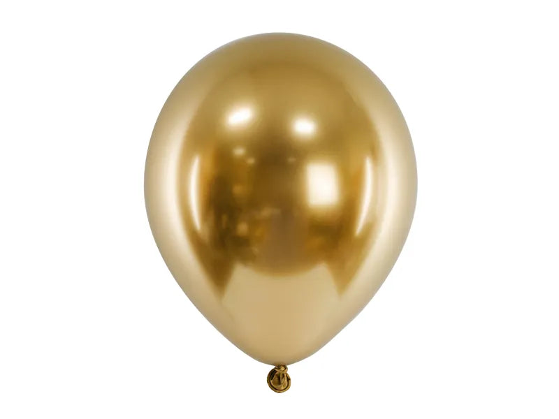 Glossy latex balloons, gold, 46 cm, 5 pcs. Partydeco