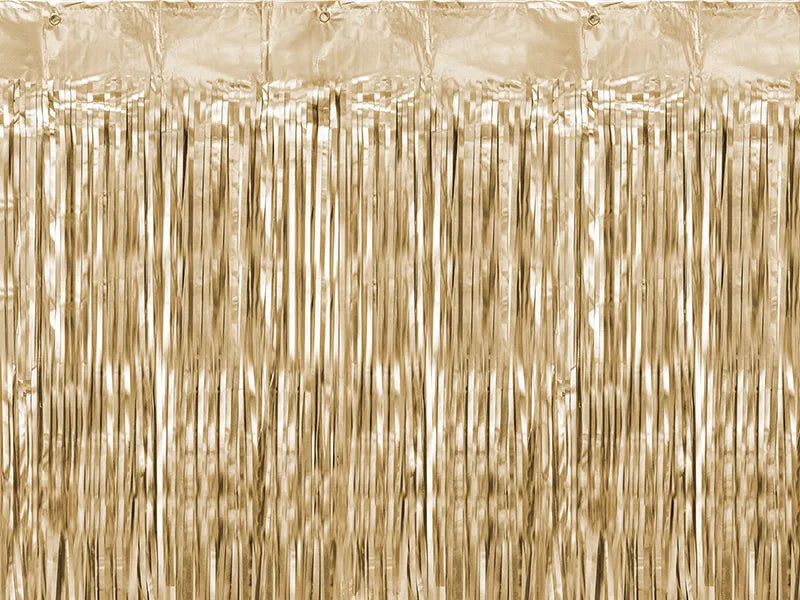 Party curtain, matte gold, 90x250cm
